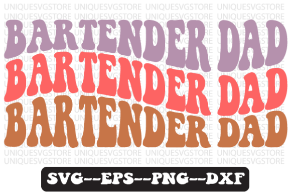 Bartender Dad Quote Retro Svg Design for Crafts and Graphics