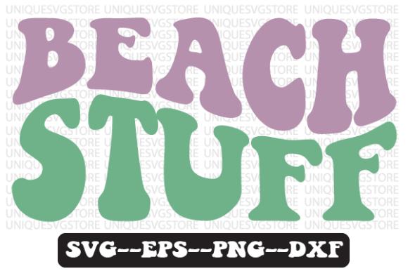 Beach Stuff Quote Retro Svg Design for Crafts and Graphics