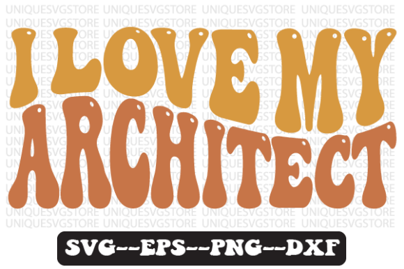 I Love My Architect Retro Svg Design for Crafts and Graphics