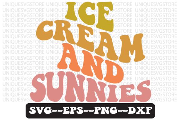 Ice Cream and Sunnies Retro Svg Design for Crafts and Graphics