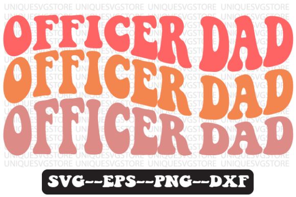 Officer Dad Quote Retro Svg Design for Blogs and Crafts