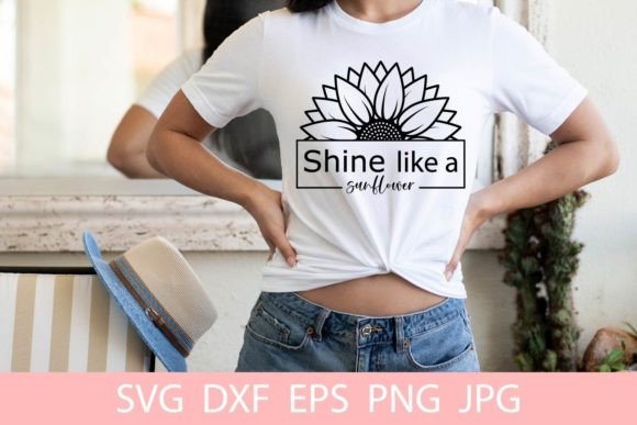 Shine Like a Sunflower SVG for Website and Editorial Design
