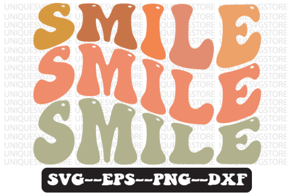Smile Quote Retro Svg Design for Crafts and Graphics