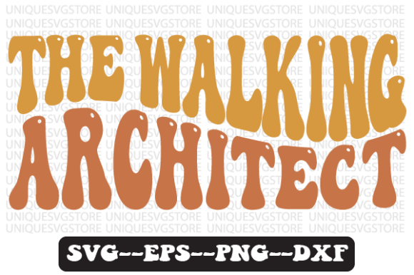 The Walking Architect Retro Svg Design for Crafts and Graphics